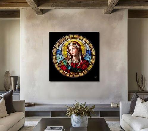 PLM-Art - Maria Coin Vitraux Style, Antiek en Kunst, Kunst | Schilderijen | Modern