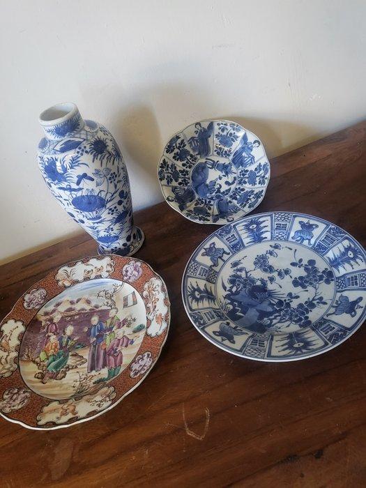 Bord chinois et vase - Porcelaine - Chine - Dynastie Qing, Antiek en Kunst, Antiek | Overige Antiek