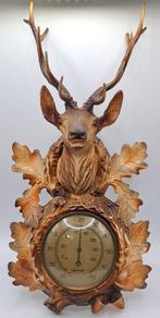 Thermometer - Plastic, Metaal - Een hert in de herfst., Antiek en Kunst