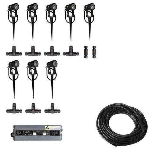 8x LED grond spot - 12V - 3 watt - complete set, Télécoms, Émetteurs & Récepteurs, Envoi