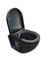 Sanifun Rimless hangtoilet Aldo Zwart Verkort., Doe-het-zelf en Bouw, Sanitair, Nieuw, Toilet, Ophalen of Verzenden