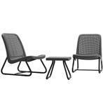 Wicker zitgroep Modica voor 2 personen, ergonomisch - grijs, Tuin en Terras, Verzenden, Nieuw