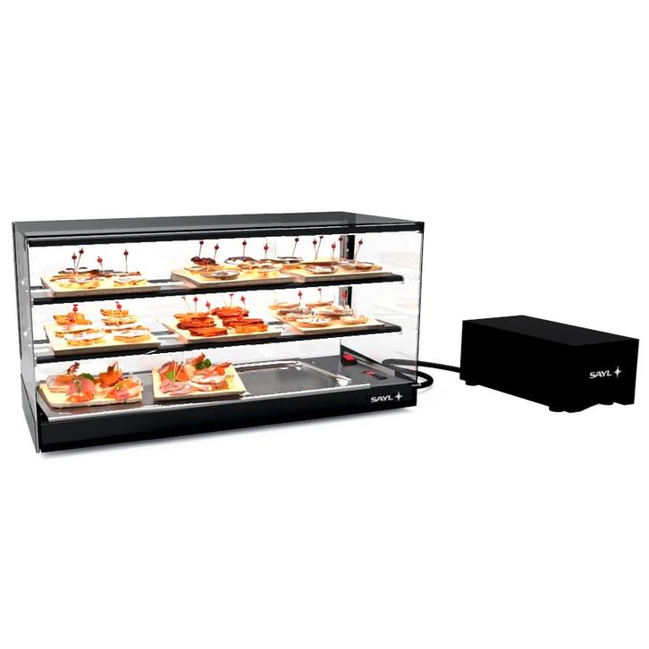 Tapasvitrine | LOGIC | Zwart | +2°C/+6°C | Statisch | 3, Zakelijke goederen, Horeca | Keukenapparatuur, Nieuw in verpakking, Verzenden