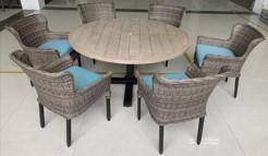 MaxxGarden Diningset tuinset rattan 6pers (Tuinmeubelen), Tuin en Terras, Tuinsets en Loungesets, Nieuw, Ophalen of Verzenden