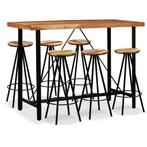 vidaXL 7-delige Barset massief acaciahout en gerecycled hout, Huis en Inrichting, Verzenden, Nieuw