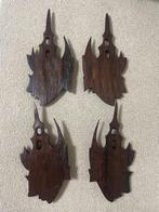 Set van 4 Balinees houten wandmaskers. - Hout - Indonesië -