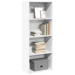 vidaXL Boekenkast 60x30x152 cm bewerkt hout wit, Verzenden, Nieuw