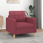 vidaXL Fauteuil Rouge bordeaux 60 cm Tissu, Verzenden