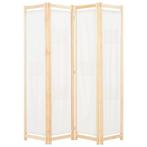 vidaXL Kamerscherm met 4 panelen 160x170x4 cm stof crème, Huis en Inrichting, Woonaccessoires | Overige, Verzenden, Nieuw