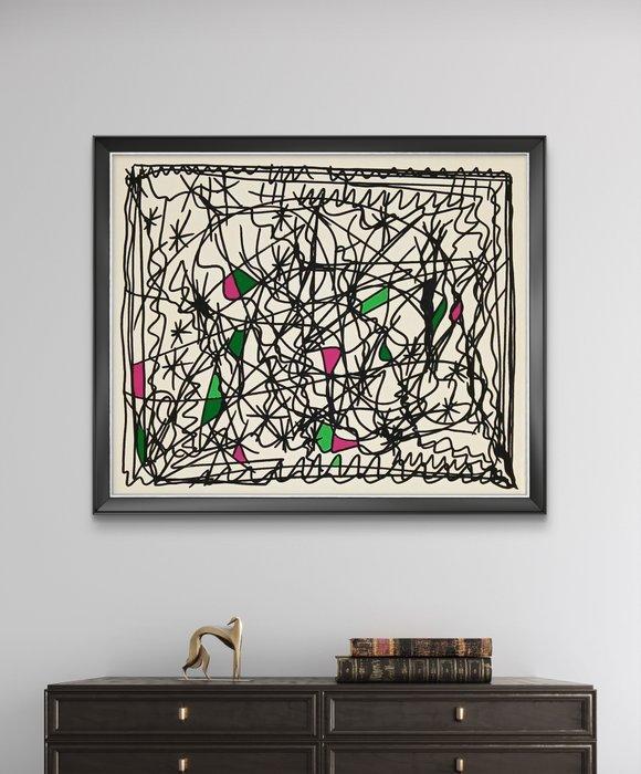 Sergio Romero (XX) - Arquitectura vibracional 7, Antiquités & Art, Art | Peinture | Moderne