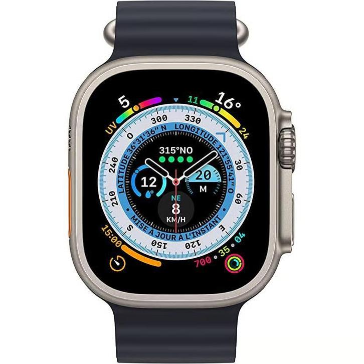 Apple Watch Ultra 49mm LTE Ocean Midnight Titanium met GA..., Telecommunicatie, Mobiele telefoons | Apple iPhone, Zo goed als nieuw