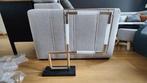 Jacques Adnet - Lampe de table - quadro - Laiton, Marbre