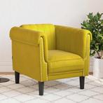 vidaXL Fauteuil fluweel geel, Huis en Inrichting, Verzenden, Nieuw