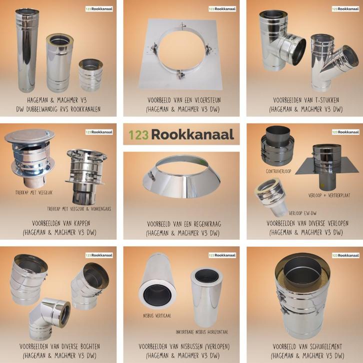 Hagemann & Machmer V3: goedkoop V3 rookkanaal, Huis en Inrichting, Kachels, Verzenden