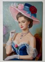 M. Perone (1982) - Dama con cappello piumato, Antiek en Kunst