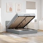 vidaXL Bed poef met matras en LEDs stof 140x190 cm, Huis en Inrichting, Verzenden, Nieuw