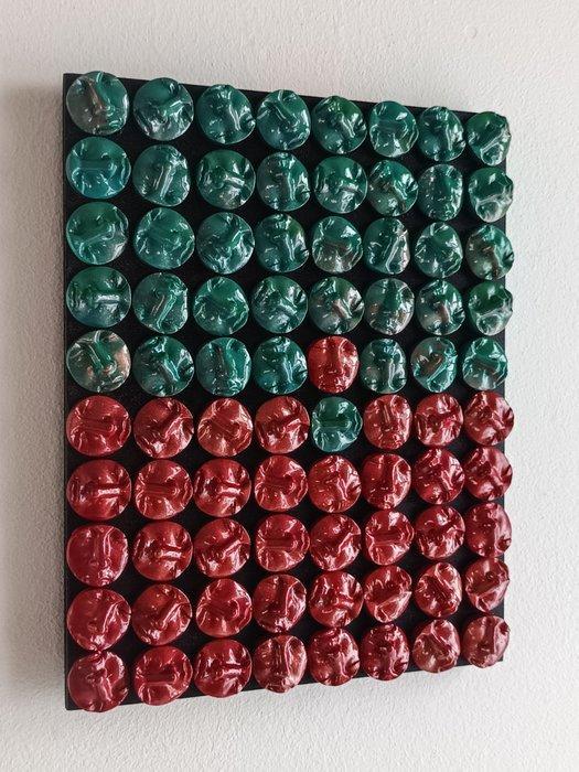 Salvatore Alibrio - Rolling faces - Contrasti, Antiek en Kunst, Kunst | Designobjecten