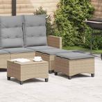 vidaXL Tuinkrukken met kussens 2 st 55x55x36 cm poly rattan, Tuin en Terras, Tuinsets en Loungesets, Verzenden, Nieuw