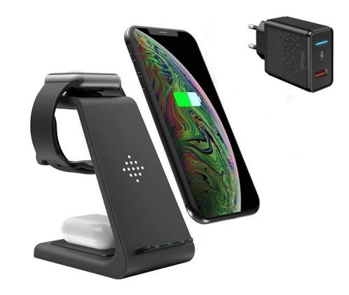 DrPhone QW3 – 3 In 1 - Draadloze Oplader Dock – Apple Watch, Handtassen en Accessoires, Smartwatches, Nieuw, Verzenden