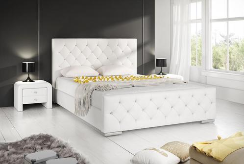 Tweepersoonsbed Aventura Diamond - Wit - 140x200 cm, Huis en Inrichting, Slaapkamer | Bedden, Nieuw, 140 cm, Verzenden