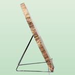 mooie houten schijf in krachtige rood-beige kleuren -