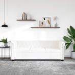 vidaXL Driezitsbank Chesterfield kunstleer wit, Huis en Inrichting, Zetels | Zetels, Verzenden, Nieuw