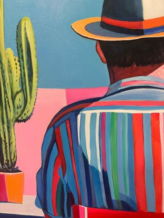 Alexy Berthelot - Pool réflexion zoom, Antiek en Kunst, Kunst | Schilderijen | Modern