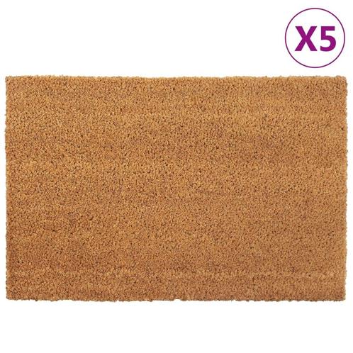 vidaXL Deurmatten 5 st 40x60 cm getufte kokosvezel naturel, Tuin en Terras, Deurmatten, Nieuw, Verzenden