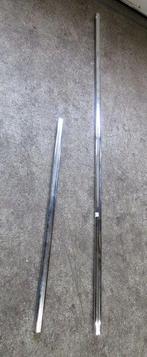 Ovale buis, metaal, chroom 100cm en 200cm