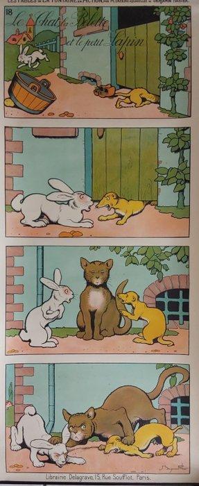 Benjamin Rabier - Le Chat la Belette et le petit Lapin -, Antiquités & Art, Art | Dessins & Photographie