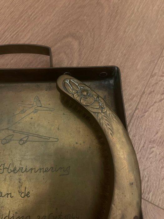 Collectie van memorabilia - brass schaal en borstel set, Antiek en Kunst, Curiosa en Brocante