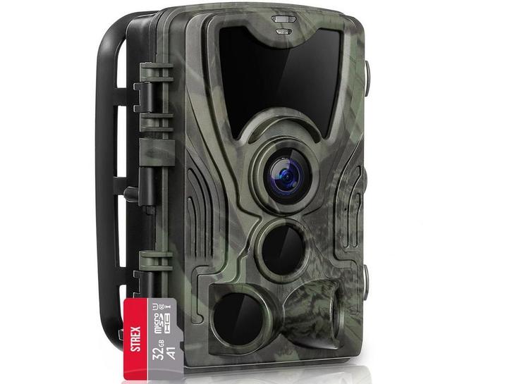 Strex Wildcamera met Nachtzicht - 120MP 4K ULTRA HD -, Audio, Tv en Foto, Videocamera's Digitaal, Nieuw, Verzenden