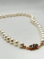 Sans prix de réserve - Collier Argent Perle - Diamant, Nieuw