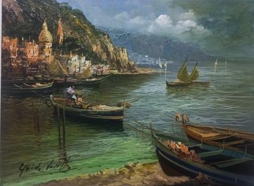 Guido Vuotto (1964) - Marina di Sorrento, Antiquités & Art, Art | Peinture | Classique