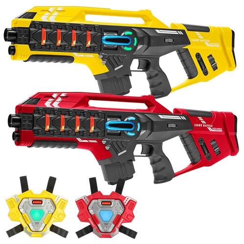 2 Connect Mega Blasters + 2 Connect Vesten - Geel/Rood, Kinderen en Baby's, Speelgoed | Buiten | Actiespeelgoed, Nieuw, Ophalen of Verzenden