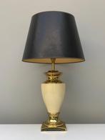 Tafellamp - Legering, Messing, Textiel - XL (79 cm), Antiek en Kunst, Curiosa en Brocante