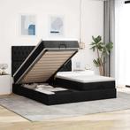 vidaXL Ottoman bed met matrassen 160x200cm stof zwart, Huis en Inrichting, Slaapkamer | Bedden, Verzenden, Nieuw