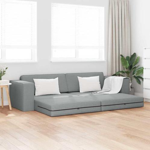 vidaXL Vloersofa Bed Lichtgrijs 245 x 78 x 77 cm Stof, Huis en Inrichting, Zetels | Zetels, Nieuw, Verzenden