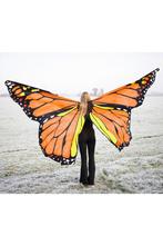 Luxe Grote Vlinder Vleugels Kostuum Oranje Vlindervleugels P, Ophalen of Verzenden