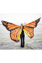 Luxe Grote Vlinder Vleugels Kostuum Oranje Vlindervleugels P, Ophalen of Verzenden, Nieuw