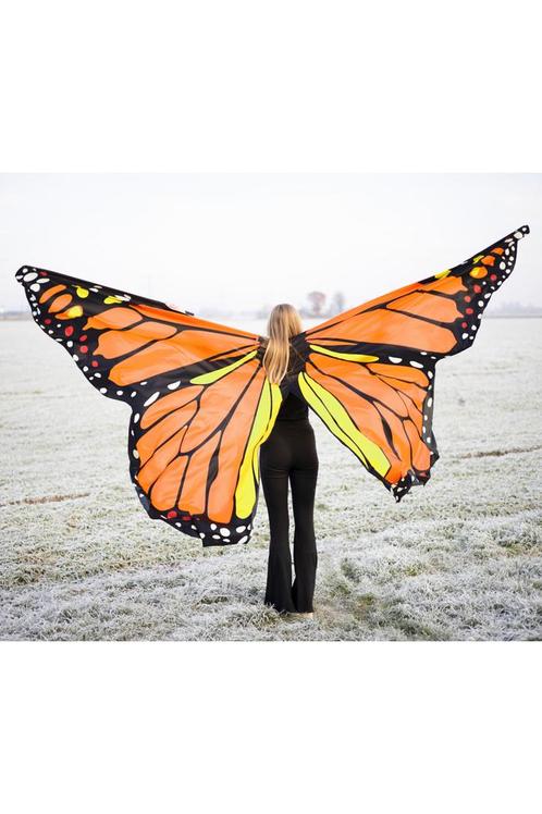 Luxe Grote Vlinder Vleugels Kostuum Oranje Vlindervleugels P, Kleding | Dames, Carnavalskleding en Feestkleding, Nieuw, Ophalen of Verzenden
