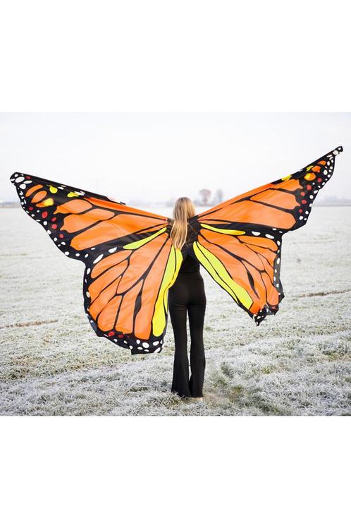 Luxe Grote Vlinder Vleugels Kostuum Oranje Vlindervleugels P, Kleding | Dames, Carnavalskleding en Feestkleding, Nieuw, Ophalen of Verzenden