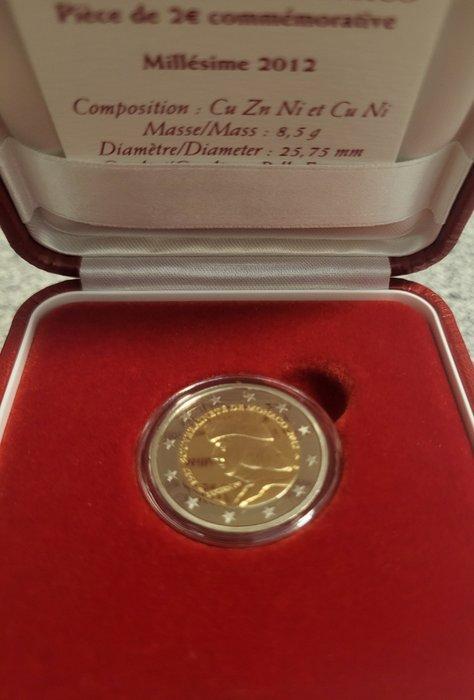 Monaco. 2 Euro 2012 Lucien Ier Proof, Postzegels en Munten, Munten | Europa | Euromunten