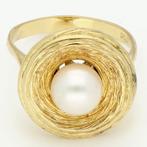 Ring - 18 karaat Geel goud - Parel, Nieuw