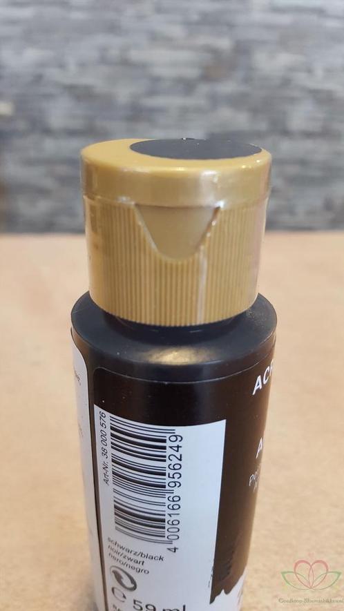 Allesverf Acryl 59 ml Zwart Acrylverf, Hobby en Vrije tijd, Knutselen, Nieuw