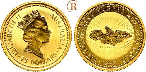 25 Dollar 1/4 Unze goud 1988 Australien:, Postzegels en Munten, Munten en Bankbiljetten | Toebehoren, Verzenden