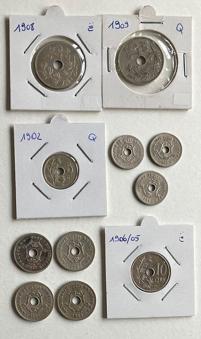 Belgique. Léopold II. 1836/1909, lot 29 stuks (Sans prix de, Postzegels en Munten, Munten | Nederland
