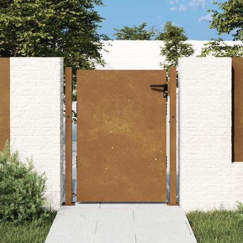 vidaXL Portail de jardin 105x155 cm acier corten, Jardin & Terrasse, Portes de jardin, Neuf, Envoi