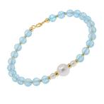 Zonder Minimumprijs - Armband - 18 karaat Geel goud Parel -, Handtassen en Accessoires, Armbanden, Nieuw