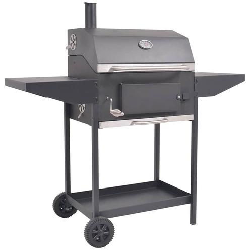 vidaXL Houtskoolbarbecue met onderplank zwart, Elektronische apparatuur, Overige elektronische apparatuur, Nieuw, Verzenden